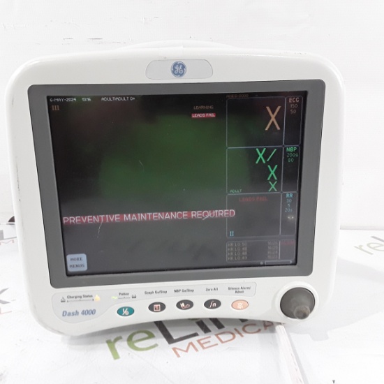 GE Healthcare Dash 4000 - GE/Nellcor SpO2 Patient Monitor - 400403