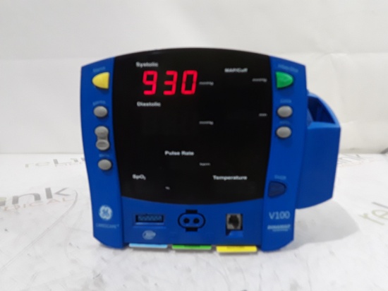 GE Healthcare Dinamap V100 - NIBP, SpO2, Temp Vital Signs Monitor - 427817
