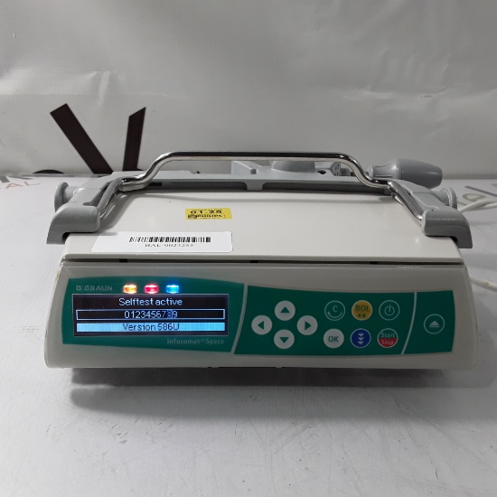B. Braun Infusomat Space w/Pole Clamp & AC Adapter Infusion Pump - 435235