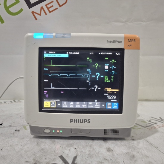 Philips Intellivue MP5 - ECG, Fast SpO2, NIBP Patient Monitor - 452752