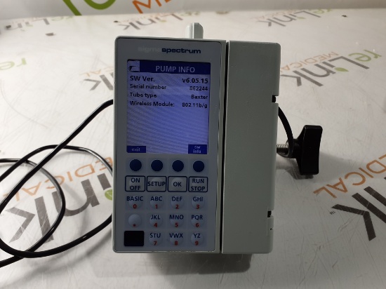 Baxter Sigma Spectrum 6.05.15 with B/G Battery Infusion Pump - 414898