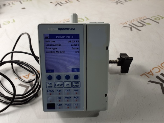 Baxter Sigma Spectrum 6.05.15 with B/G Battery Infusion Pump - 414873