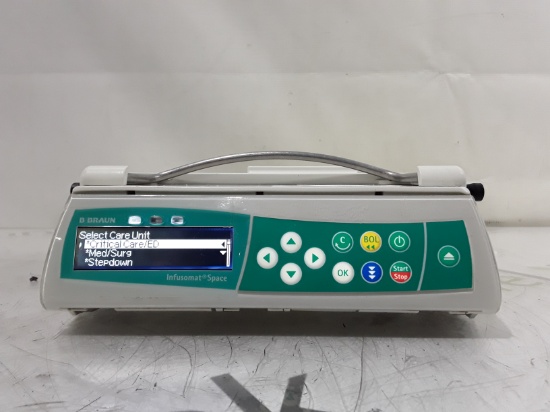 B. Braun Infusomat Space w/Pole Clamp & AC Adapter Infusion Pump - 439315