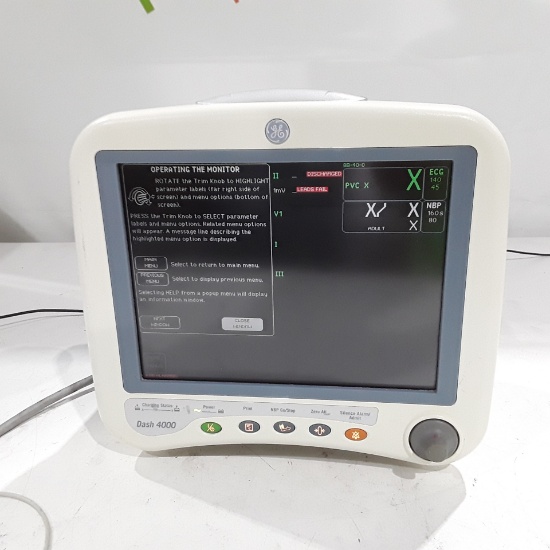 GE Healthcare Dash 4000 - Masimo SpO2 Patient Monitor - 427354