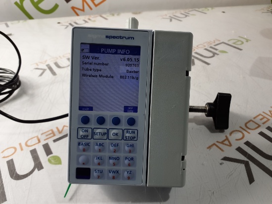 Baxter Sigma Spectrum 6.05.15 with B/G Battery Infusion Pump - 414926