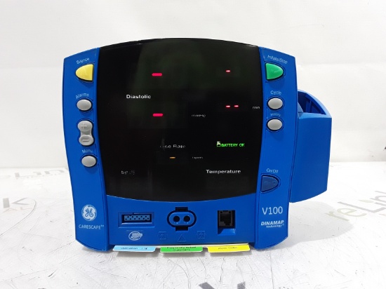 GE Healthcare Dinamap V100 - NIBP, SpO2, Temp Vital Signs Monitor - 429573