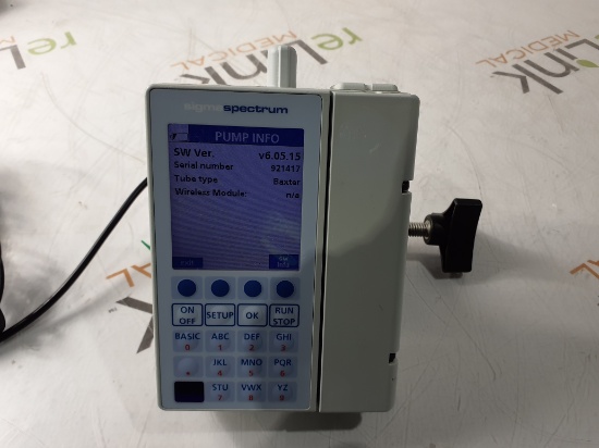 Baxter Sigma Spectrum 6.05.15 with B/G Battery Infusion Pump - 414822