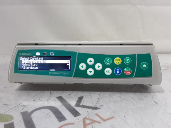 B. Braun Infusomat Space w/AC Adapter Infusion Pump - 439548