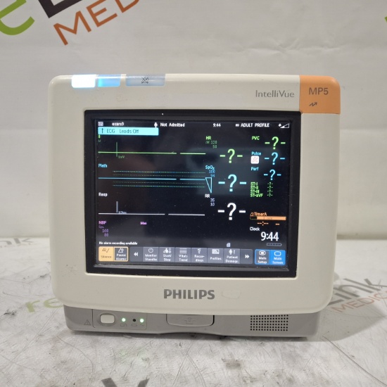 Philips Intellivue MP5 - ECG, Fast SpO2, NIBP Patient Monitor - 452860