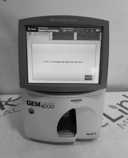 Instrumentation Laboratory Company Gem Premier 4000 Blood Gas Analyzer - 431454