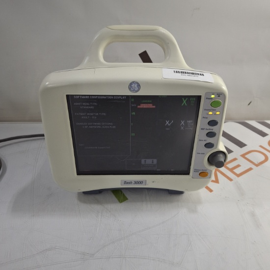 GE Healthcare Dash 3000 - Masimo SpO2 Patient Monitor - 461492