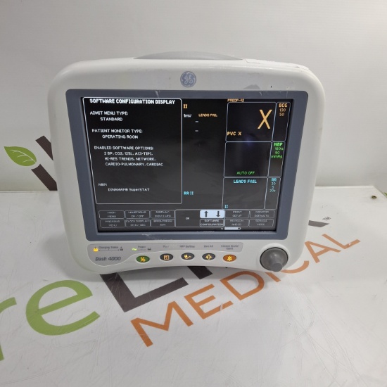 GE Healthcare Dash 4000 - Masimo SpO2 Patient Monitor - 461841