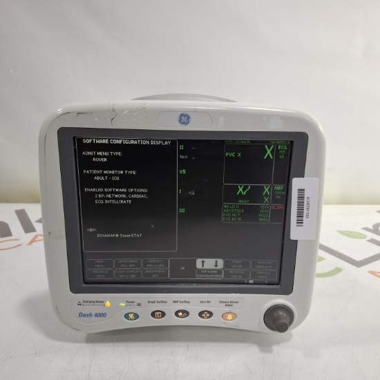 GE Healthcare Dash 4000 - GE/Nellcor SpO2 Patient Monitor - 491244