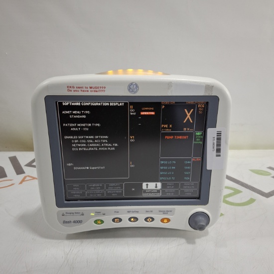 GE Healthcare Dash 4000 - GE/Nellcor SpO2 Patient Monitor - 490845