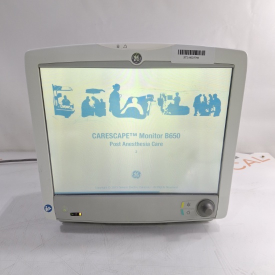 GE Healthcare Carescape B650 Post Anesthesia Care Patient Monitor - 479684