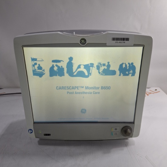 GE Healthcare Carescape B650 Post Anesthesia Care Patient Monitor - 479694