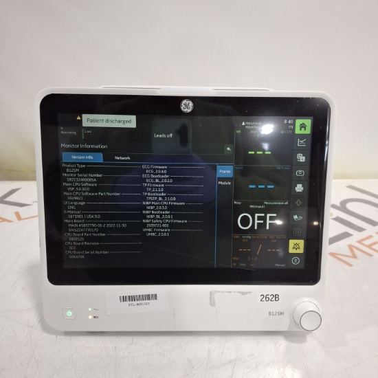 GE Healthcare B125M Patient Monitor - 514235
