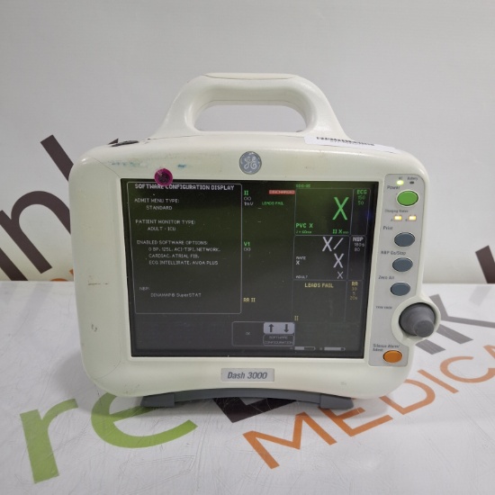 GE Healthcare Dash 3000 - GE/Nellcor SpO2 Patient Monitor - 478302