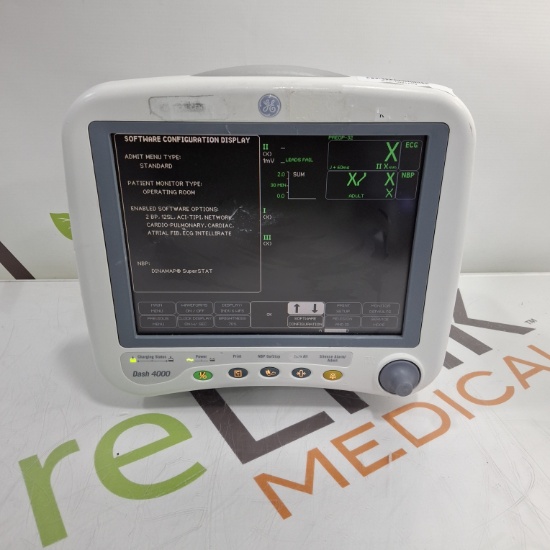 GE Healthcare Dash 4000 - Masimo SpO2 Patient Monitor - 461839
