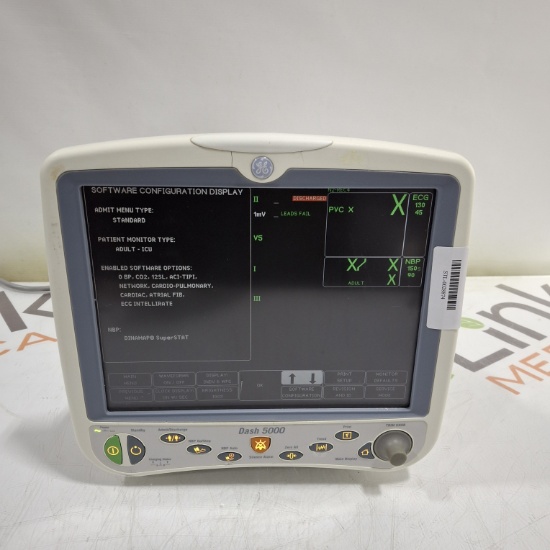 GE Healthcare Dash 5000 - Masimo SpO2 Patient Monitor - 495938