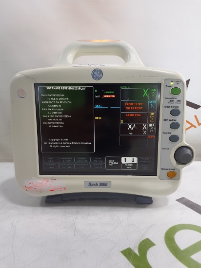 GE Healthcare Dash 3000 - Masimo SpO2 Patient Monitor