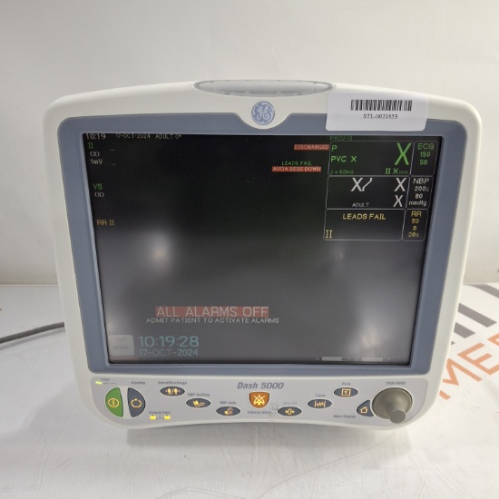 GE Healthcare Dash 5000 - GE/Nellcor SpO2 Patient Monitor - 461788