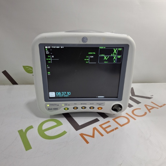 GE Healthcare Dash 4000 - Masimo SpO2 Patient Monitor - 461809