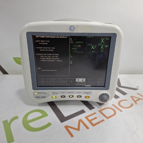 GE Healthcare Dash 4000 - Masimo SpO2 Patient Monitor - 461829