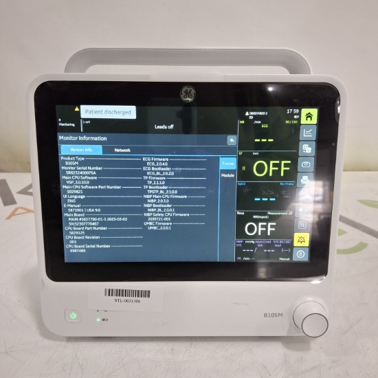 GE Healthcare B105M Patient Monitor - 514150