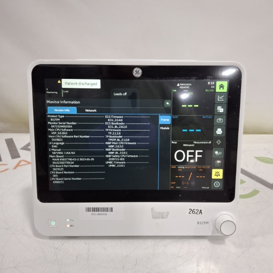 GE Healthcare B125M Patient Monitor - 514209