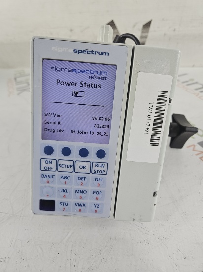 Baxter Sigma Spectrum 6.02.06 with B/G Battery Infusion Pump - 501547