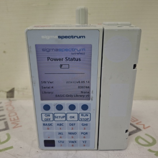 Baxter Sigma Spectrum 6.05.14 with B/G Battery Infusion Pump