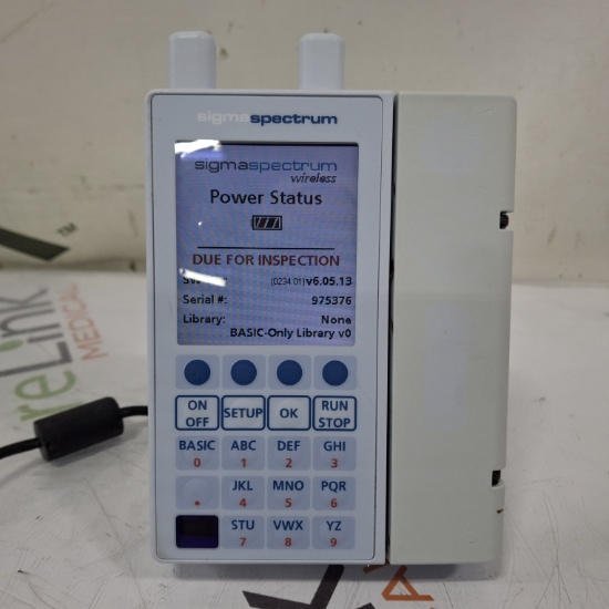 Baxter Sigma Spectrum 6.05.13 with A/B/G/N Battery Infusion Pump - 476903