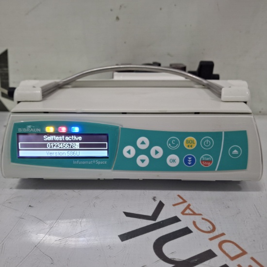 B. Braun Infusomat Space w/Pole Clamp & AC Adapter Infusion Pump
