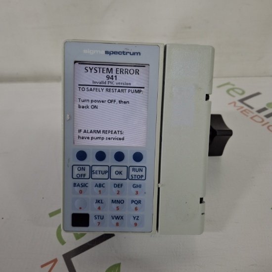 Baxter Sigma Spectrum w/Non Wireless or No Battery Infusion Pump - 501331
