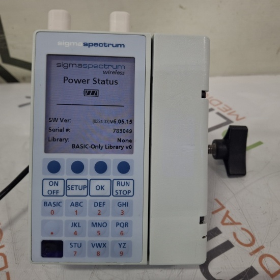 Baxter Sigma Spectrum 6.05.15 with A/B/G/N Battery Infusion Pump - 474882