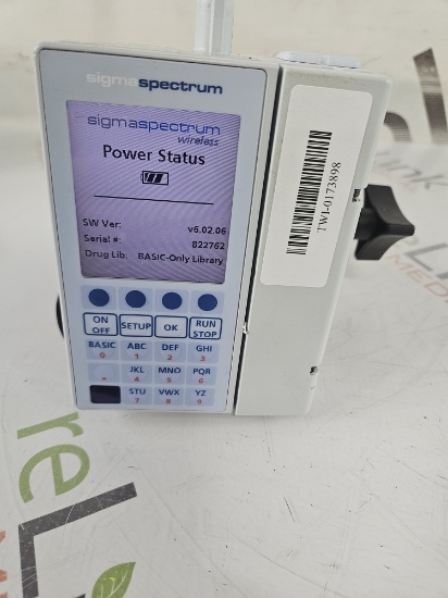 Baxter Sigma Spectrum 6.02.06 with B/G Battery Infusion Pump - 491528