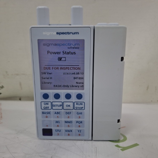 Baxter Sigma Spectrum 6.05.13 with A/B/G/N Battery Infusion Pump - 476726
