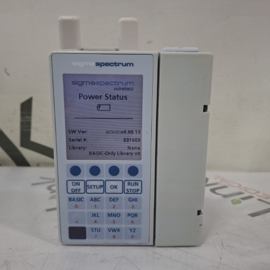 Baxter Sigma Spectrum 6.05.13 with A/B/G/N Battery Infusion Pump - 477277