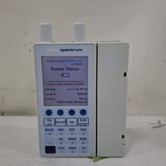 Baxter Sigma Spectrum 6.05.13 with A/B/G/N Battery Infusion Pump - 476712