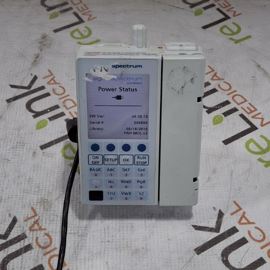 Baxter Sigma Spectrum 6.05.13 with B/G Battery Infusion Pump - 481734