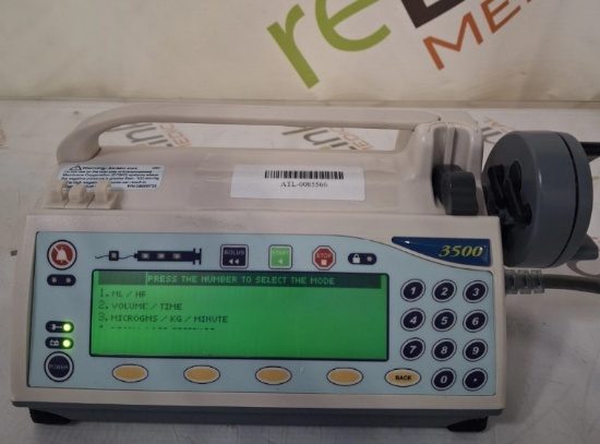Smiths Medical Medfusion 3500 Syringe Infusion Pump - 461206