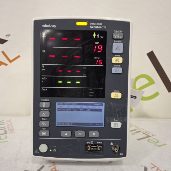 Mindray Datascope Accutorr V Vital Signs Monitor - 493996