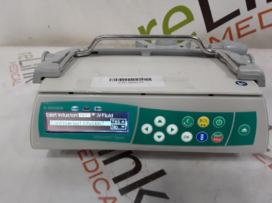 B. Braun Infusomat Space w/Pole Clamp Infusion Pump - 435848
