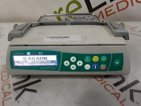 B. Braun Infusomat Space w/Pole Clamp Infusion Pump - 435849