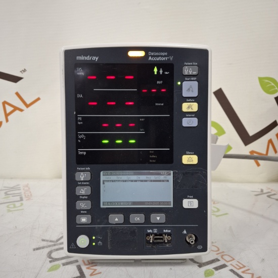 Mindray Datascope Accutorr V Vital Signs Monitor - 494003