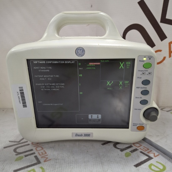 GE Healthcare Dash 3000 - GE/Nellcor SpO2 Patient Monitor - 497633
