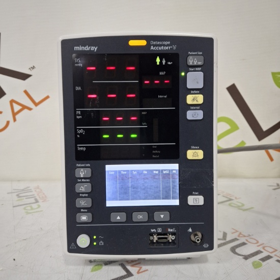 Mindray Datascope Accutorr V Vital Signs Monitor - 494005