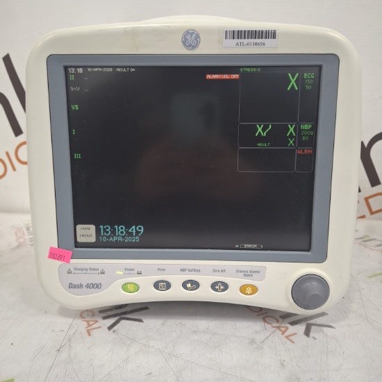 GE Healthcare Dash 4000 - GE/Nellcor SpO2 Patient Monitor - 521347
