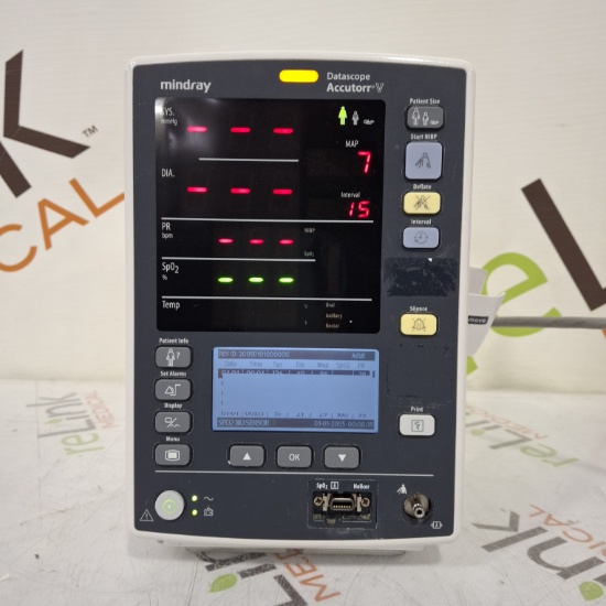 Mindray Datascope Accutorr V Vital Signs Monitor - 493991